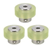 Uikdjgu 3X Rueda de Medición de la Rueda Industrial del Codificador del Poliuretano de Aluminio del 100mm