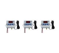 Uikdjgu 3X XH-W3002 220V Controlador de Temperatura LED Digital 10A Sonda de Interruptor de Control de Termostato con Sensor Impermeable W3002