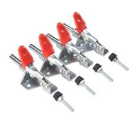 Uikdjgu 4 Piezas GH-301AM 45 Kg Abrazadera de Palanca de LiberacióN RáPida AccióN de TraccióN Abrazaderas de Tipo Vertical/Horizontal Herramienta de Mano para CarpinteríA