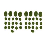 Uikdjgu 40 Piezas 2 Tamaños de Moss Artificial Rocas Artificiales Faux Green Moss Covered Stones