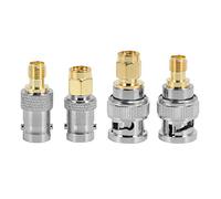 Uikdjgu 4Pcs BNC una SMA Tipo Macho Hembra Conector Adaptador Kit Convertidor de Prueba Conjunto