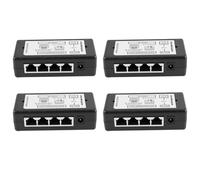 Uikdjgu 4X 4 Puerto PoE Inyector PoE Adaptador de Corriente Fuente de Alimentación Ethernet Pin 4,5 () / 7,8 (-) Entrada Dc12V-Dc48V para Cámara IP
