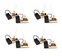 Uikdjgu 4X Kits Stem, Aprender Código Morse, Construir Una Máquina de Telégrafo, Experimento de Circuito Eléctrico, Kit de Electricidad (Sin Batería)