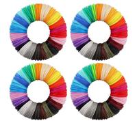 Uikdjgu 4X Recambios de PCL de Bolígrafo de Impresión 3D de 1,75 Mm, Paquete de 20 Colores Aleatorios, Baja Temperatura de Fusión de 70 ℃, Regalos para Niños (200 Pies)