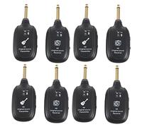 Uikdjgu 4X UHF Guitar Inalambrico Transmisor Receptor Incorporado Recargable