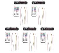 Uikdjgu 5X Bluetooth 5.0 MP3 Decodificador Tablero DC 5V 12V Coche FM Radio Módulo Soporte TF USB AUX para Teléfono del Coche