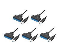 Uikdjgu 5X Cable USB Adaptador 3 una USB 3.0 Cable Adaptador USB Soporte de Disco Duro Ssd HDD de 2,5 Pulgadas