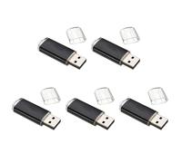 Uikdjgu 5X USB Memory Stick Flash Pen Drive U Disk para Pc TV Color: Negro Capacidad: 1Gb