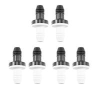 Uikdjgu 6 Unids 3/8 Pulgadas 10mm Abs en Línea Válvula de Retención de Retorno de Agua Unidireccional para Gas Combustible Aire LíQuido