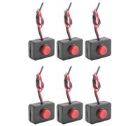 Uikdjgu 6X DC 12V2A Interruptor de Cableado para COCHES Pulsador de Base Adhesivo con Accionamiento Momentaneo