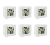 Uikdjgu 6X Mini Termómetro Interior LCD Digital Temperatura Higrómetro Medidor Sensor Medidor de Humedad Hogar