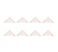 Uikdjgu 8 Piezas 8X8cm Tallado En Madera Esquina Onlay Apliques Decoración Muebles Sin Pintar Calcomanías Diagonales