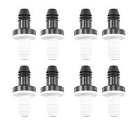 Uikdjgu 8 Unids 3/8 Pulgadas 10mm Abs en Línea Válvula de Retención de Retorno de Agua Unidireccional para Gas Combustible Aire LíQuido