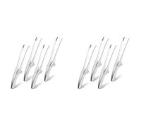 Uikdjgu 8X Pinzas para Barbacoa Coreanas Y Japonesas Pinzas para Parrilla Autoportantes Utensilios de Cocina Antideslizantes Pinzas de Acero Inoxidable