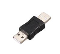 Uikdjgu Adaptador Conector USB A Macho a Macho - Negro