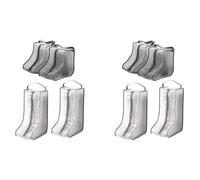 Uikdjgu Bolsas de Almacenamiento Portátiles para Botas Altas Y para Mujer, 4 Paquetes Altos + 4 Paquetes Cortos, Bolsas Impermeables para Botas para Viajes Y Uso Diario Gris