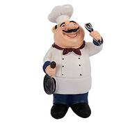 Uikdjgu Chef Retro Modelo Adornos ArtesaníAs de Resina Mini Chef Figuras Hogar Cocina Restaurante Bar Café DecoracióN-A