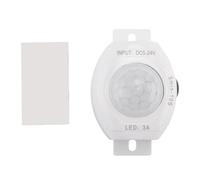 Uikdjgu Detector de Movimiento Infrarrojo PIR DC5-24V Interruptor Temporizador de Encendido y Apagado AutomáTico LáMpara Sensor de Movimiento PIR de Cuerpo Luz LED para el Hogar ()