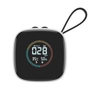 Uikdjgu Detector de PM2.5 con Pantalla LED Pequeña y Correa, Monitor de Calidad del Aire, Comprobador de Humedad Doméstico Multiusos para Dormitorios y Salas de Estar