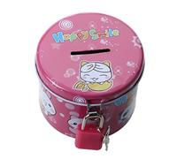 Uikdjgu Hucha de Impresion de de Diseno de Cilindro Caja de Ahorro de Dinero Moneda con candado