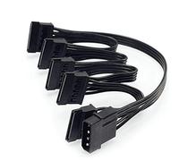 Uikdjgu IDE de una Cable de Fuente de AlimentacióN de 5 Puertos de una Puerto MúLtiple Cable de AlimentacióN de Cable 18AWG para Disco Duro HDD SSD PC
