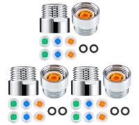 Uikdjgu Juego de 24 Piezas de Limitador Reductor de Flujo de Ducha, Limitador de Agua, Tamaño de Rosca de 1/2 Pulgada 4, 6 y 9 L/Min para Cuarto de Baño Ahorro