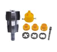 Uikdjgu Kit de Roscador de Tubos de PVC de 9 Piezas/Juego, Roscador de Tubos, Troquel Redondo de 4/6 Puntas, Abridor de Roscas Internas de Tubos de Agua PPR