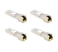 Uikdjgu Módulo SFP Interruptor RJ45 Gbic 10/100/1000 Conector SFP Cobre RJ45 Módulo SFP Puerto Gigabit Ethernet 4 Pieza