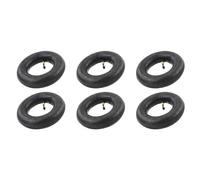 Uikdjgu Pack de 6 Cámaras de Aire con Válvula TR87 para Carretilla, Carretilla, Carro de Mano 3.00-4, 10X3, 260X85 Negro