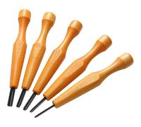 Uikdjgu Para Grabado en Linóleo: Juego de Herramientas Triangulares para Tallado de Linóleo y Madera (5 Piezas), Incluye Cuchillos de Cincel en Forma de V.