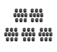 Uikdjgu Perillas de Control de PotencióMetro de 50 Piezas para Perillas de Tono de Volumen de Guitarra EléCtrica Negro Tipo D 6 mm