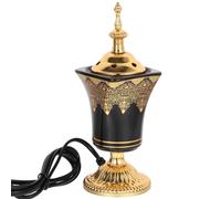 Uikdjgu Quemador de Incienso EléCtrico, Soporte de Incienso, Incensario áRabe Vintage, Adorno para Hogar, Oficina, Yoga, SPA, Enchufe Europeo