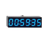Uikdjgu Reloj de 6 bits de 0,36 Pulgadas Reloj Electrónico Digital LED W Segundo Módulo de Pantalla Apagado Memoria Ajuste de Brillo -B