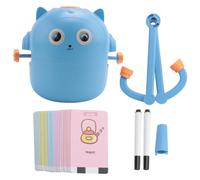 Uikdjgu Robot de Pintura Educativo Interactivo para Niños: Juguetes de Aprendizaje Montessori, con 100 Tarjetas de Palabras, Interacción de Voz