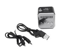 Uikdjgu TD-V26 Receptor de Radio FM Portátil Digital Mini Altavoz LED Altavoz Inalámbrico Soporte para MP3 Tarjeta SD/TF Negro