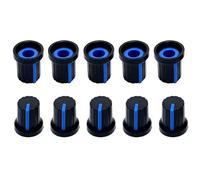 uikios 10 pomos de potenciómetro de repuesto para control de volúmenes de guitarra, perilla giratoria de 6 mm de diámetro de eje moleteado