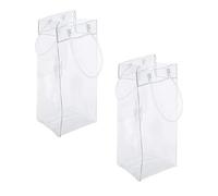 uikios 2 bolsas aisladas de refrigeración para bebidas, tecnología de gel de doble cara para vino y bolsa de hielo portátil a prueba de fugas, Clear
