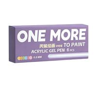 uikios 6 bolígrafos retráctiles de gel acrílico de 0,8 mm con punta de aguja para dibujar diarios, bocetos, tomar notas y garabatear resaltadores apilables