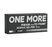 uikios 6 bolígrafos retráctiles de gel acrílico de 0,8 mm con punta de aguja para dibujar diarios, bocetos, tomar notas y garabatear resaltadores apilables