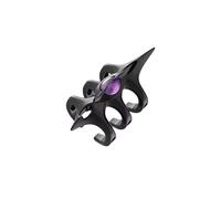 uikios Anillos abiertos de triple capa para un ajuste cómodo y un apilamiento único, fabricados por Star Craft de anillos de aleación de tamaño ajustable, One Size, como se describe, como se describe