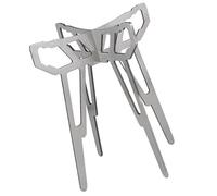 uikios Base plegable para estufa de campamento para cocinar al aire libre, soporte de acero inoxidable, parrillas, trípode para patios, ahorro de espacio