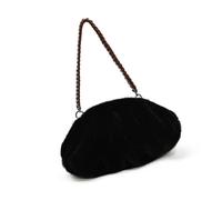 uikios Bolsa ligera y suave de piel sintética con volantes para las axilas para mayor comodidad, uso prolongado, perfecta para viajeros, uso diario, elegante bolsa de cena, Black, One Size