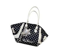 uikios Bolso cruzado multiusos para mujer, espacioso y ligero, práctico bolso de viaje de gran capacidad con puntos, Black