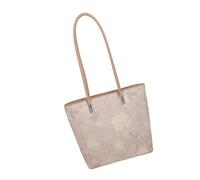 uikios Bolso de hombro asiático de poliuretano negro con diseño de cremallera segura, espacioso bolso para mujeres, madre, cónyuge, bolsas de hombro de cuero para mujer, Khaki, One Size
