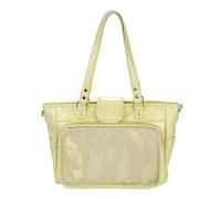 uikios Bolso de hombro de piel sintética para uso diario, convención, viajes, pasajeros delgados, Amarillo
