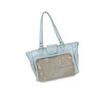 uikios Bolso de hombro de piel sintética para uso diario, convención, viajes, pasajeros delgados, Blue