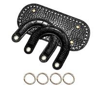 uikios Bolso de mano de piel sintética, accesorios de moda, bolsos de hombro para creaciones únicas, bolsa multiusos para manualidades, Black
