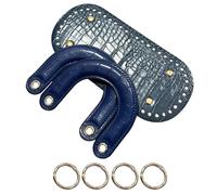 uikios Bolso de mano de piel sintética, accesorios de moda, bolsos de hombro para creaciones únicas, bolsa multiusos para manualidades, Blue