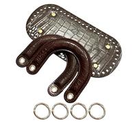 uikios Bolso de mano de piel sintética, accesorios de moda, bolsos de hombro para creaciones únicas, bolsa multiusos para manualidades, Brown