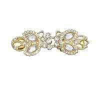 uikios Broches de chal con diamantes de imitación y boca de pato para ropa, cárdigans, hebillas de conexión, cárdigan, bufanda, decoración, 5.5*1.8cm, Metal